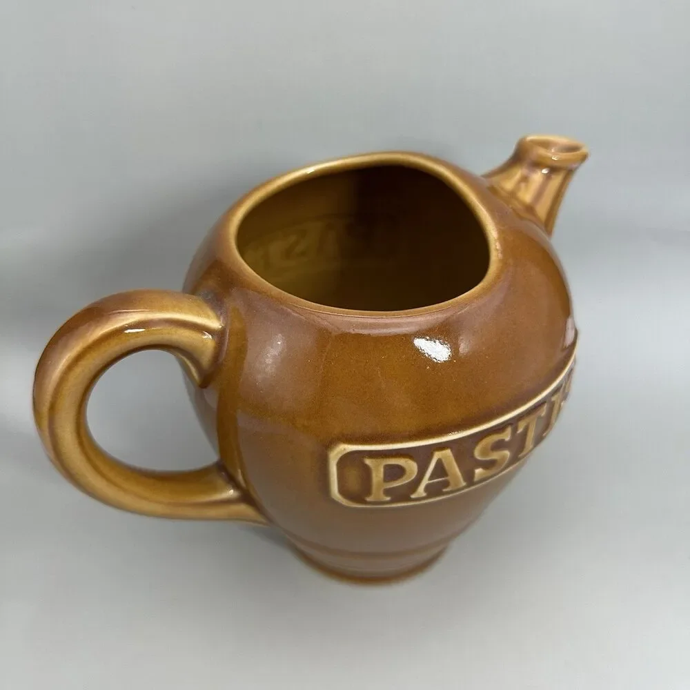VTG Revol France Pastis Water Pitcher 834P Brown Porcelain French Bistro Jug